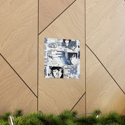 Demon Slayer Giyu Aesthetic Collage Matte Vertical Poster