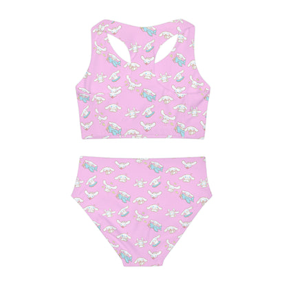 Cinnamoroll Playing Around Pattern Girls Two Piece Swimsuit