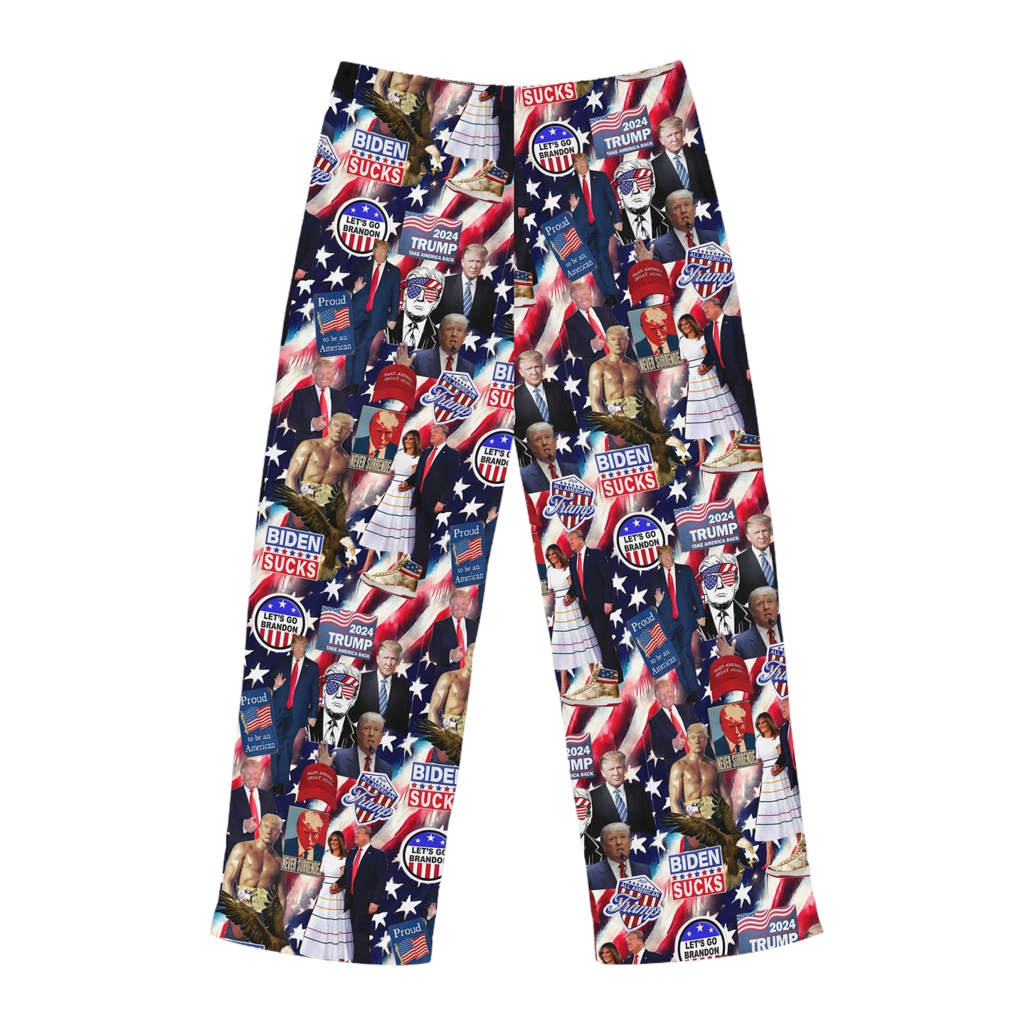 Donald Trump 2024 MAGA Montage Men's Pajama Pants