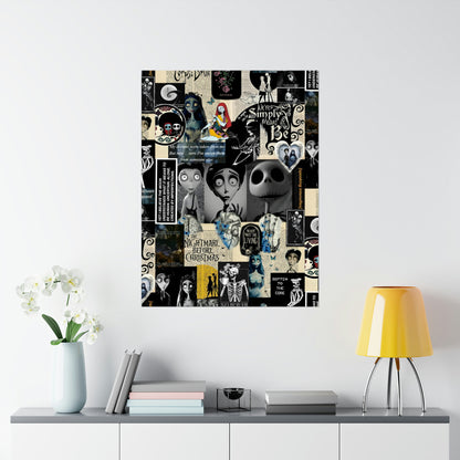 The Nightmare Before Christmas Rotten To The Core Collage Matte Vertical Poster