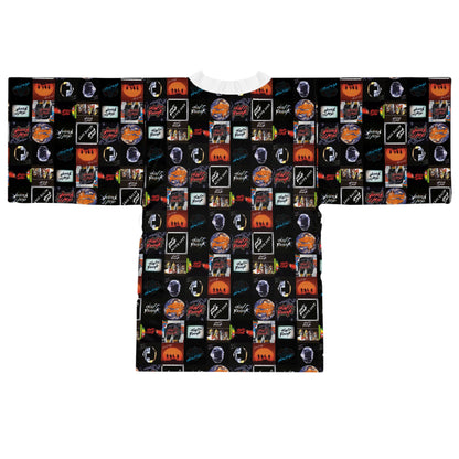 Daft Punk Album Cover Art Collage Long Sleeve Kimono Robe