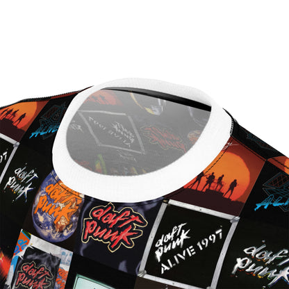 Daft Punk Album Cover Art Collage Unisex Tee Shirt