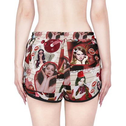 Lana Del Rey Cherry Coke Collage Women's Relaxed Shorts