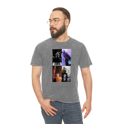 Post Malone On Tour Collage Unisex Mineral Wash Vintage Tee Shirt