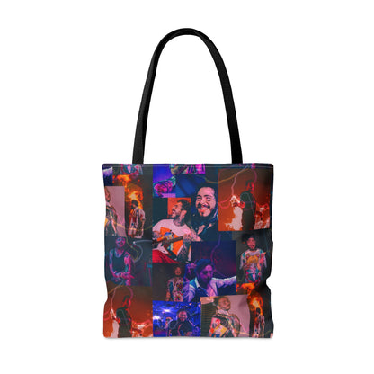 Post Malone Lightning Photo Collage Tote Bag