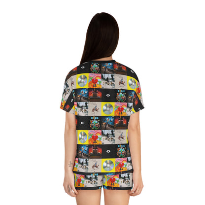 Bad Bunny Album Art Collage Women's Short Pajama Set