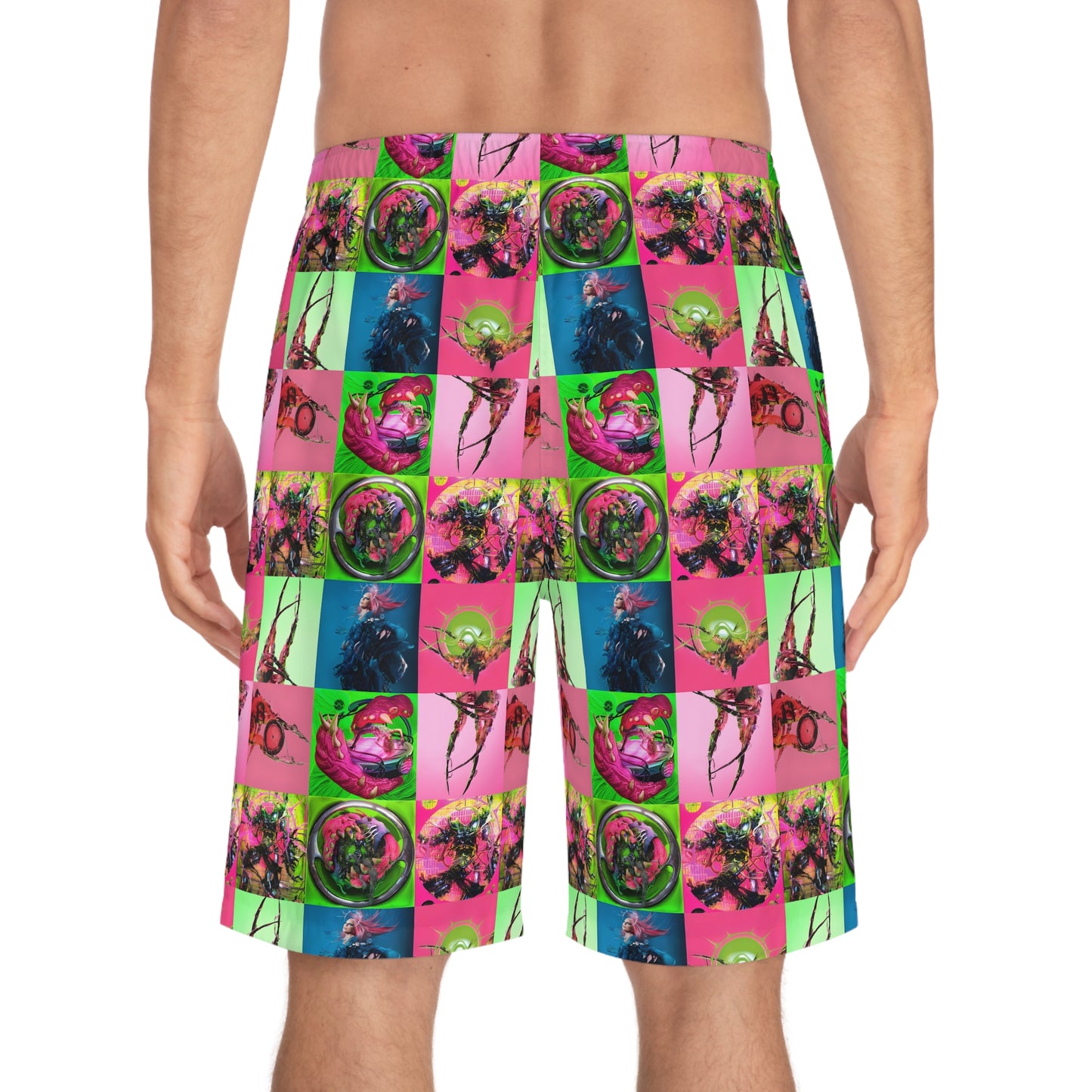 Lady Gaga Dawn of Chromatica Mosaic Men's Board Shorts