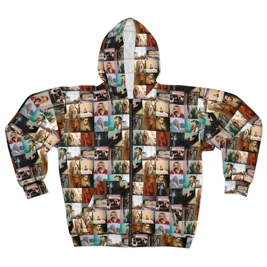 Sabrina Carpenter Album Cover Collage Unisex Zip Hoodie