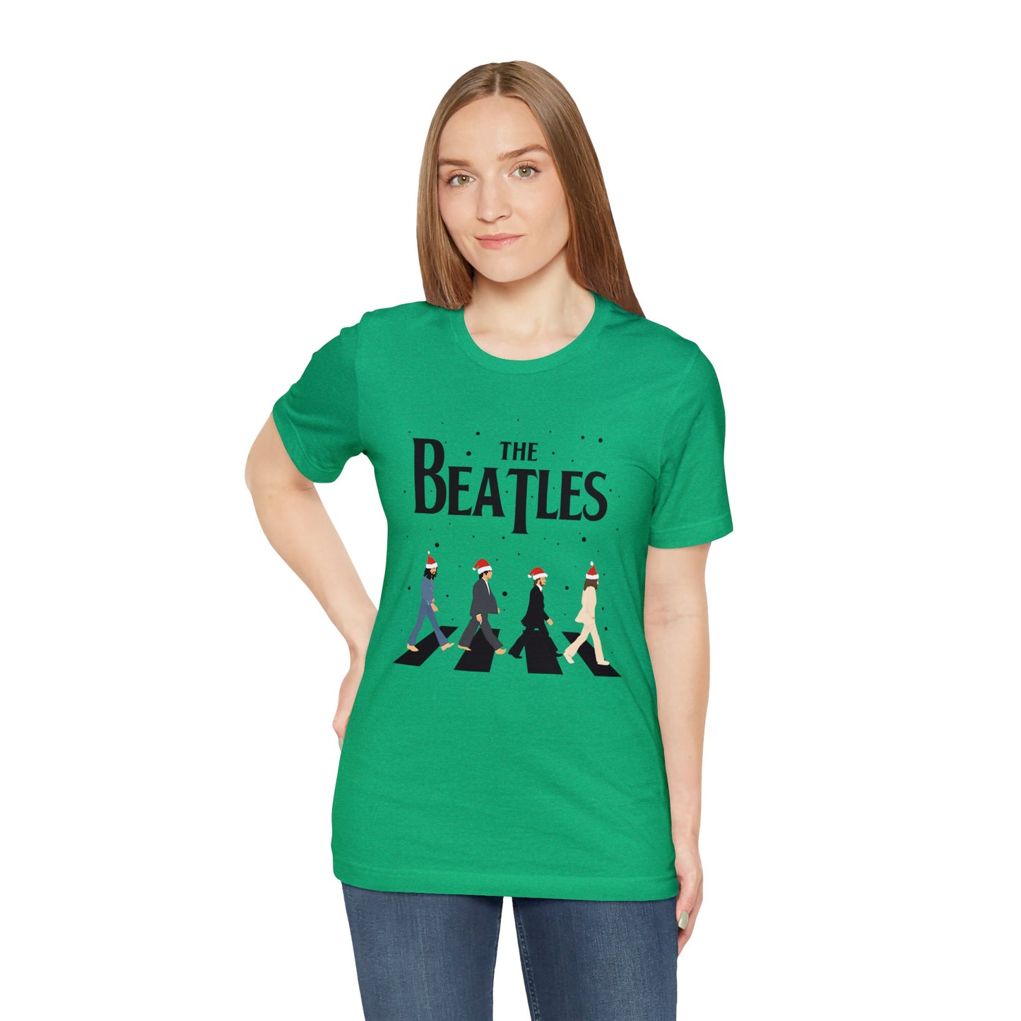 The Beatles Abbey Road Santas Unisex Jersey Short Sleeve Tee Shirt