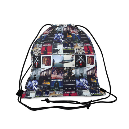 Eminem Album Art Cover Collage Outdoor Drawstring Bag