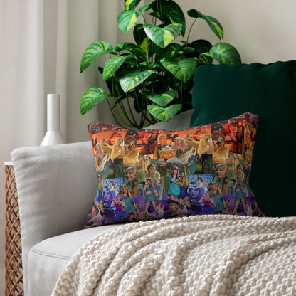 Taylor Swift Rainbow Photo Collage Spun Polyester Lumbar Pillow