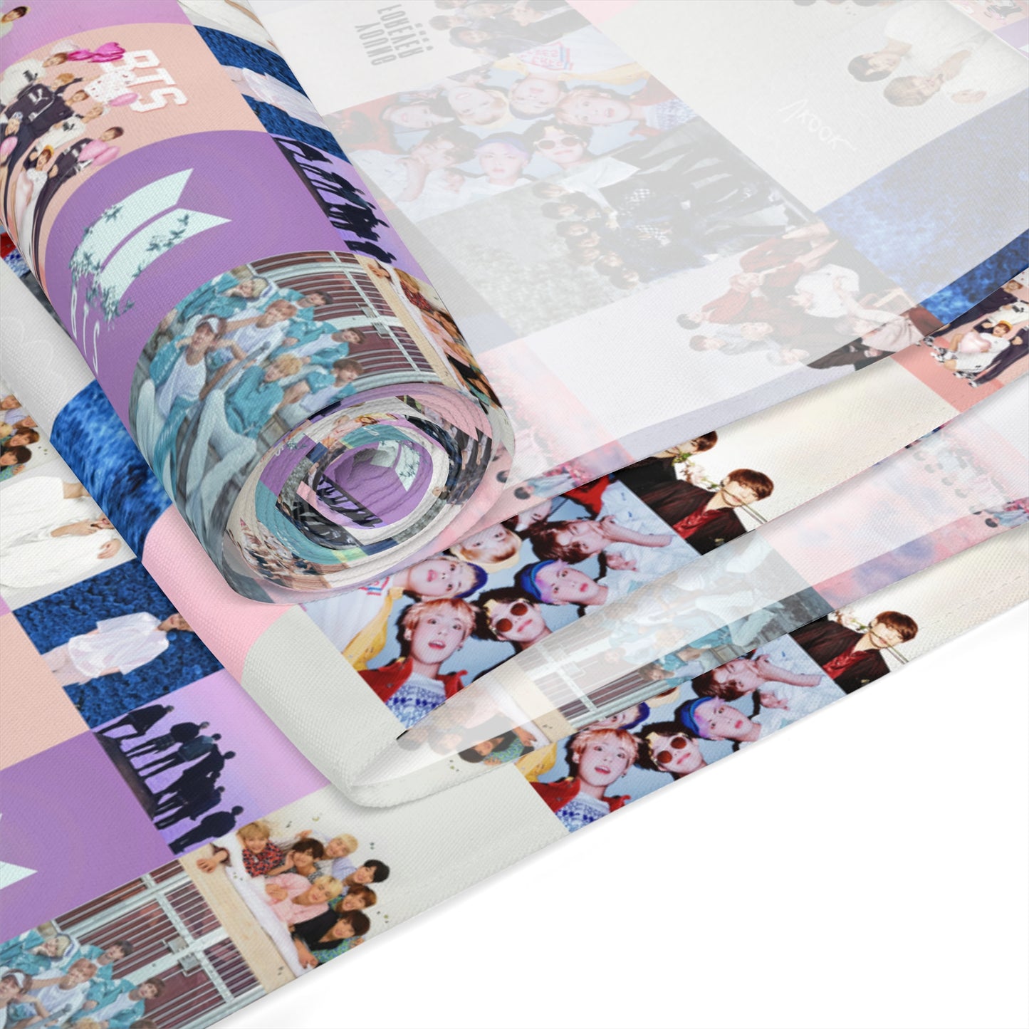 BTS Pastel Aesthetic Collage Table Runner