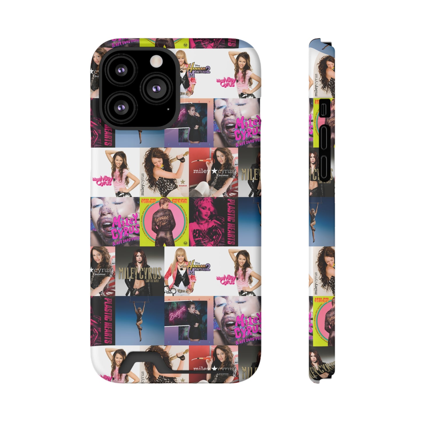 Miley Cyrus Album Cover Collage Phone Case With Card Holder