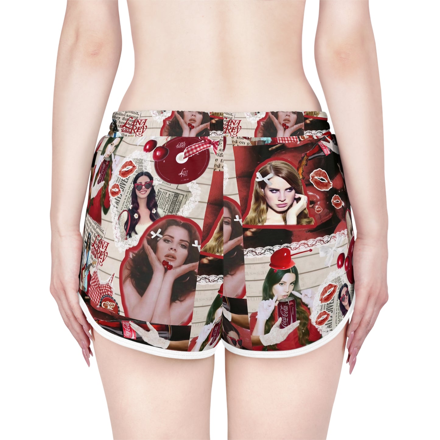 Lana Del Rey Cherry Coke Collage Women's Relaxed Shorts