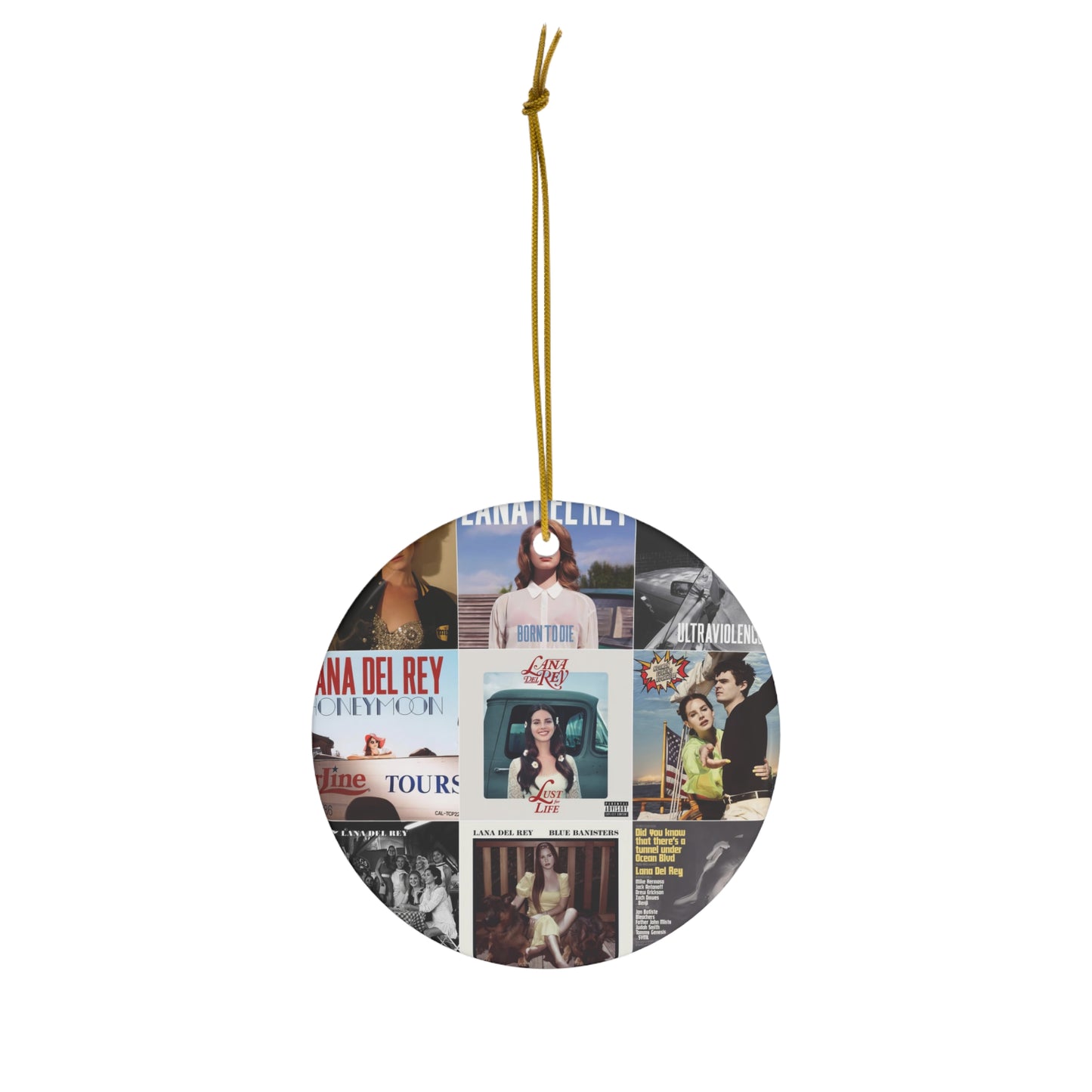 Lana Del Rey Album Cover Collage Ceramic Ornament