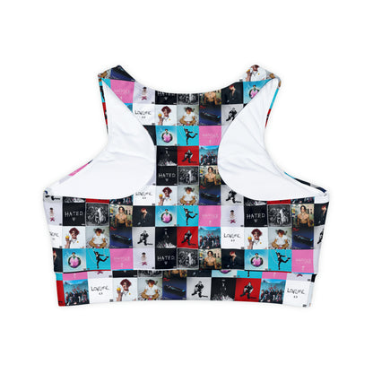 YUNGBLUD Album Cover Art Collage Fully Lined Padded Sports Bra