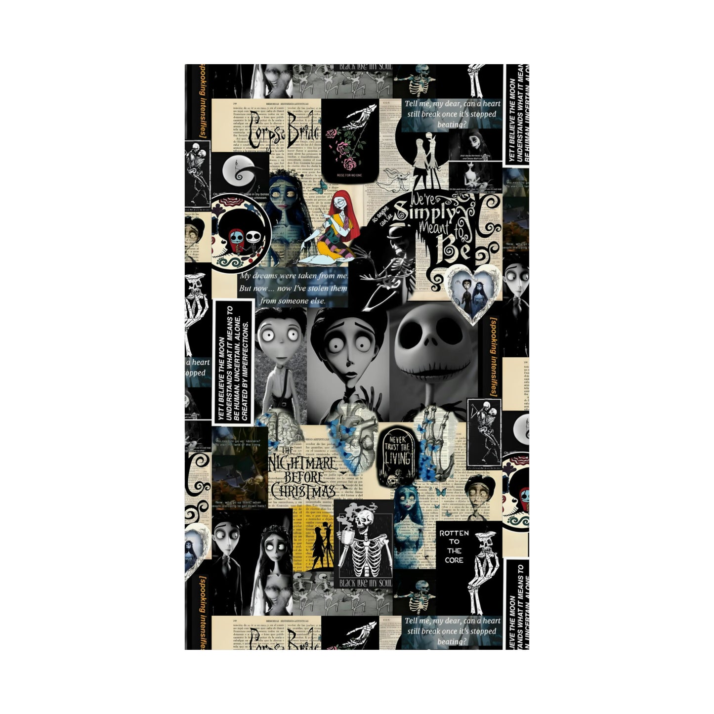 The Nightmare Before Christmas Rotten To The Core Collage Matte Vertical Poster