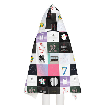 BTS Album Cover Art Collage Youth Hooded Towel