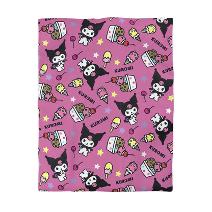 Kuromi Ice Cream Sundae Pattern Microfiber Duvet Cover