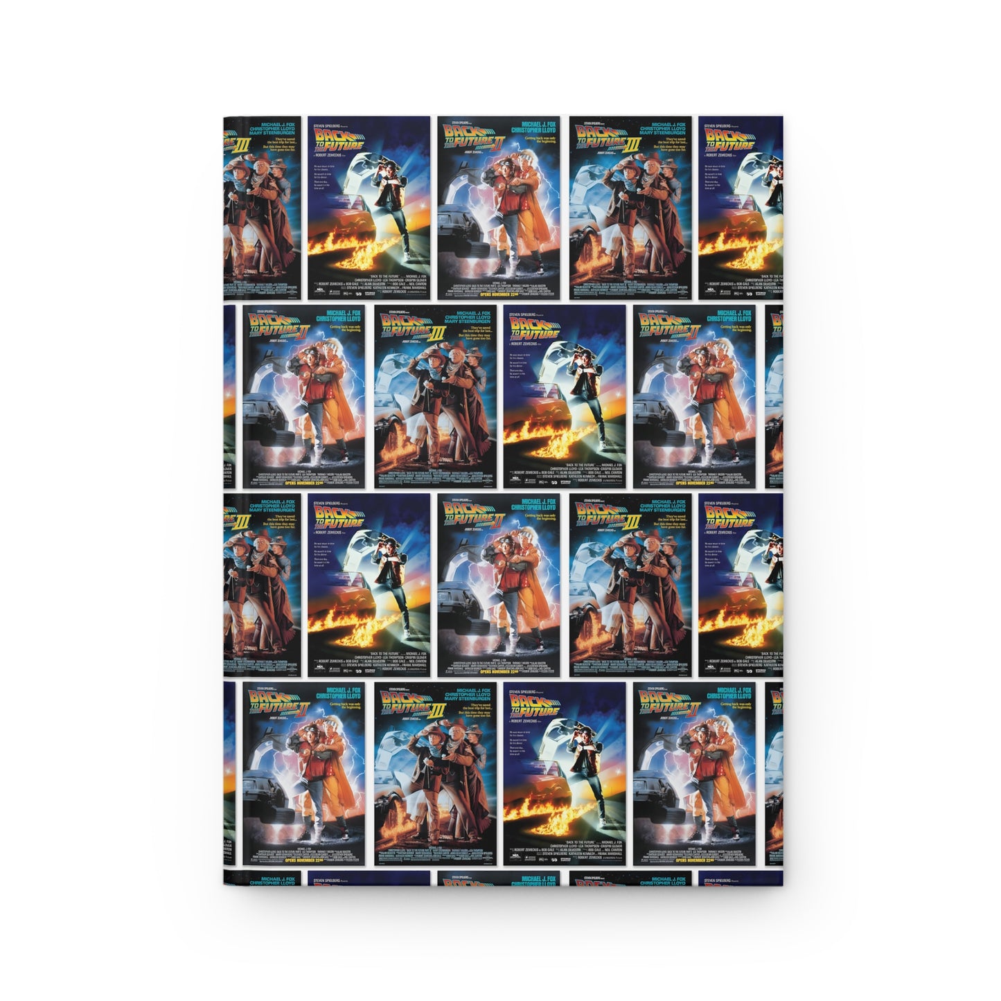 Back To The Future Movie Posters Collage Hardcover Journal