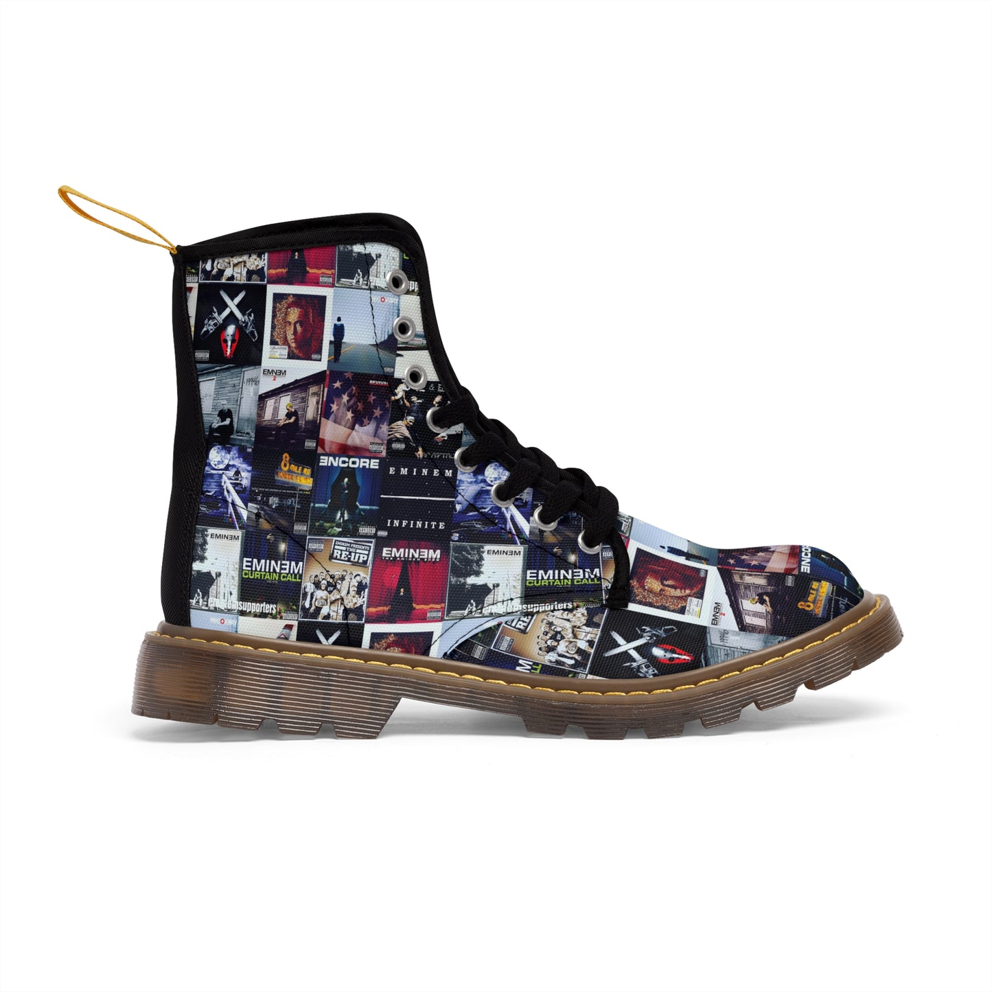 Eminem Album Art Cover Collage Women's Canvas Boots