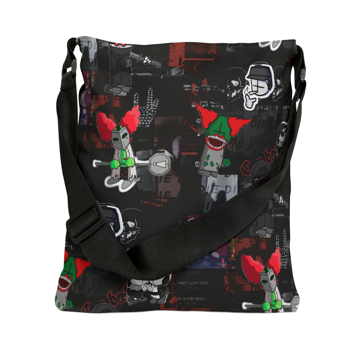 Madness Combat Dark Aesthetic Collage Adjustable Tote Bag