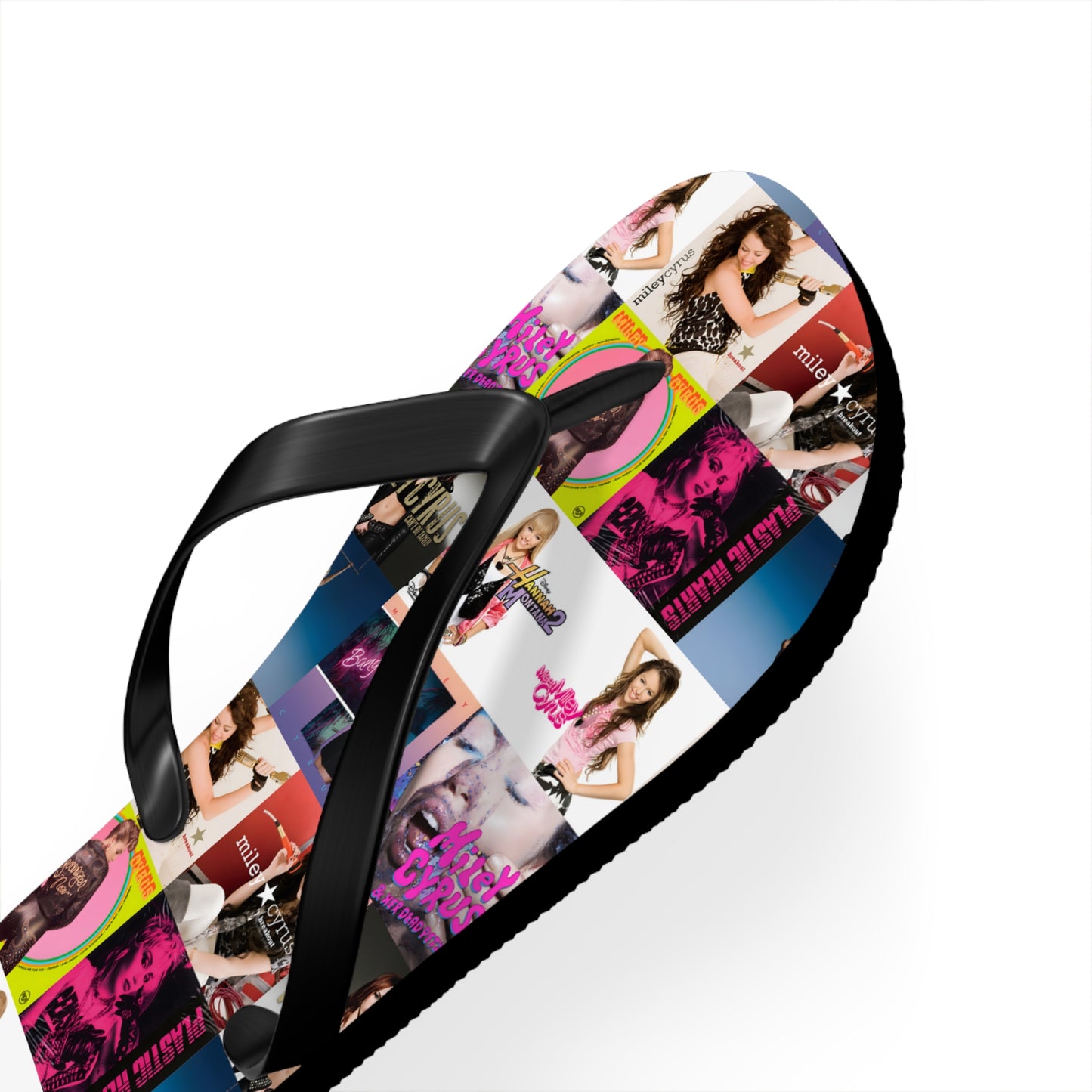 Miley Cyrus Album Cover Collage Flip Flops