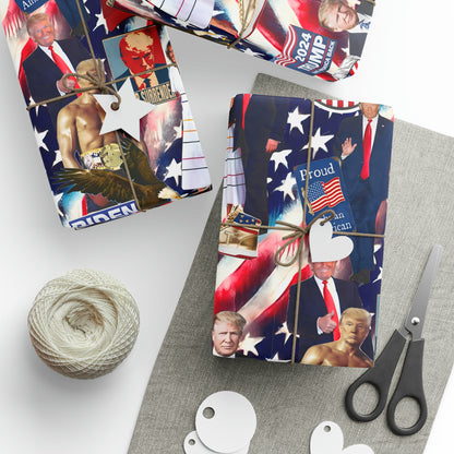 Donald Trump 2024 MAGA Montage Gift Wrapping Paper