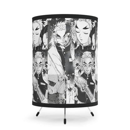 Demon Slayer Kyojuro Rengoku Collage Tripod Lamp with High-Res Printed Shade