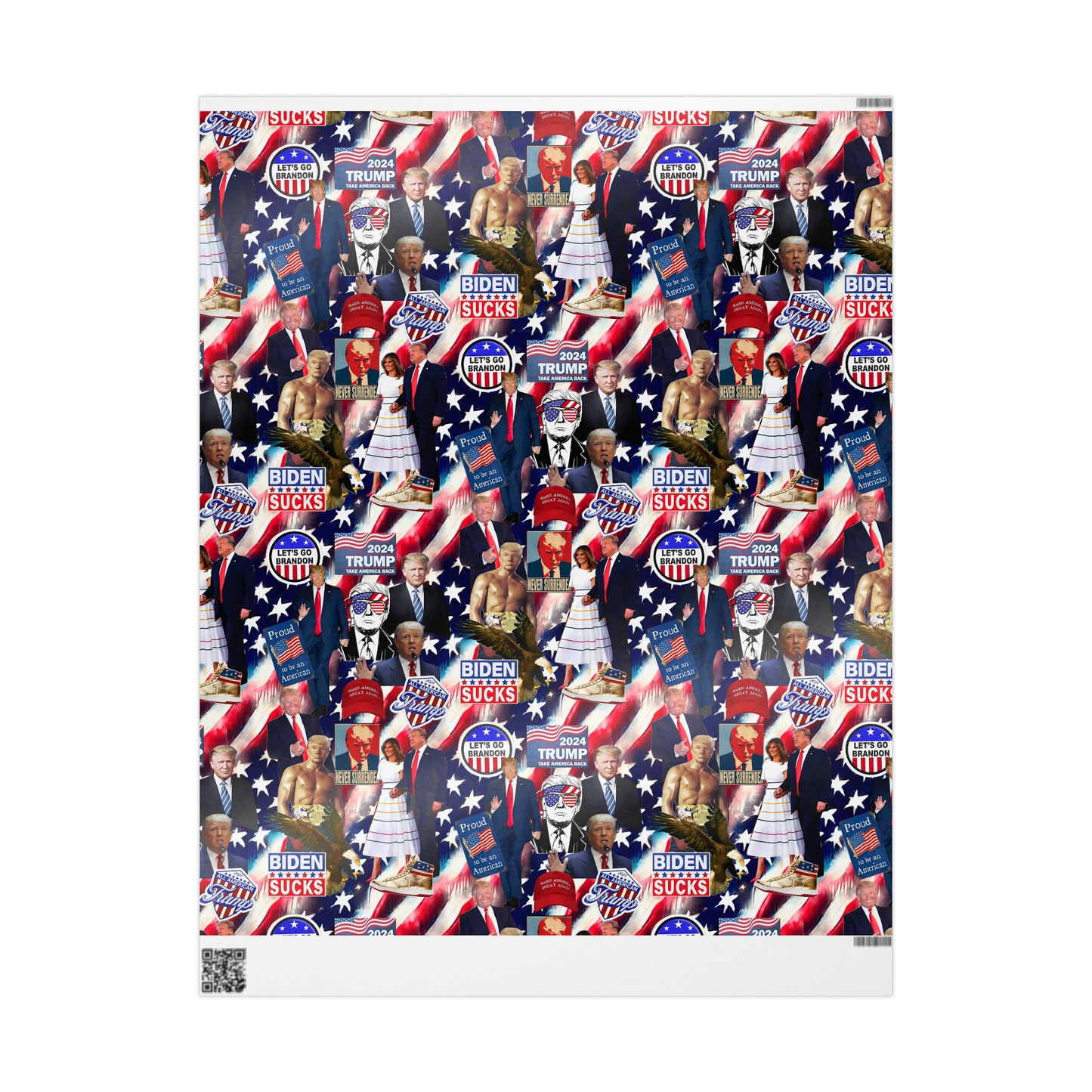 Donald Trump 2024 MAGA Montage Gift Wrapping Paper