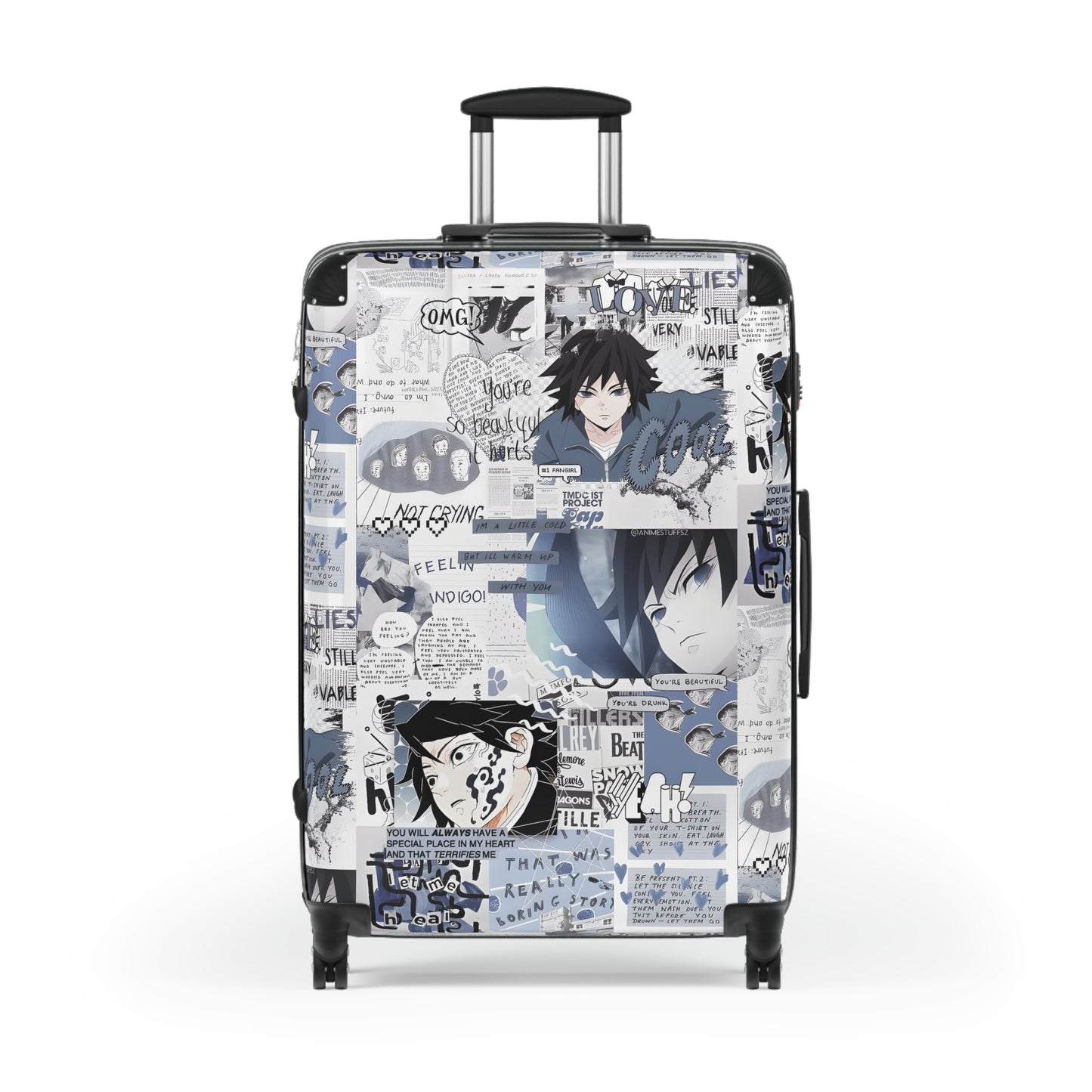 Demon Slayer Giyu Aesthetic Collage Suitcase