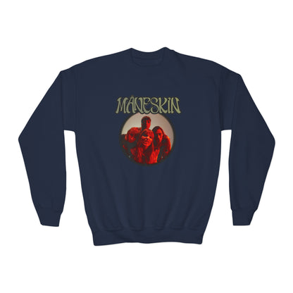 Måneskin Circular Group Photo Youth Crewneck Sweatshirt