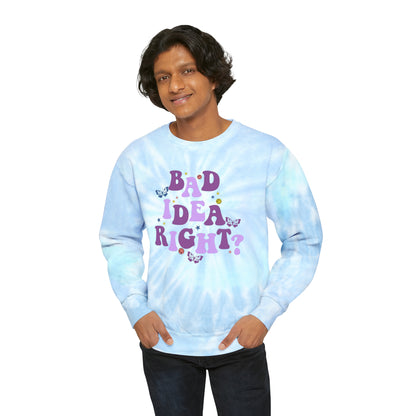 Olivia Rodrigo Bad Idea Right? Unisex Tie-Dye Sweatshirt