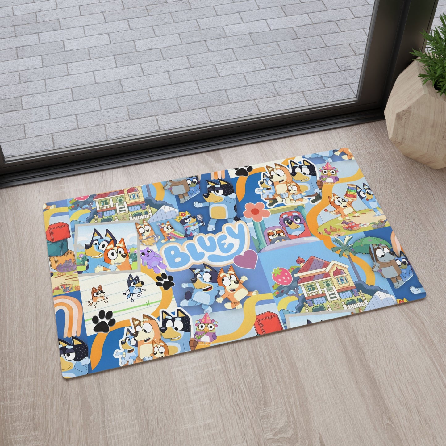 Bluey Playtime Collage Floor Mat