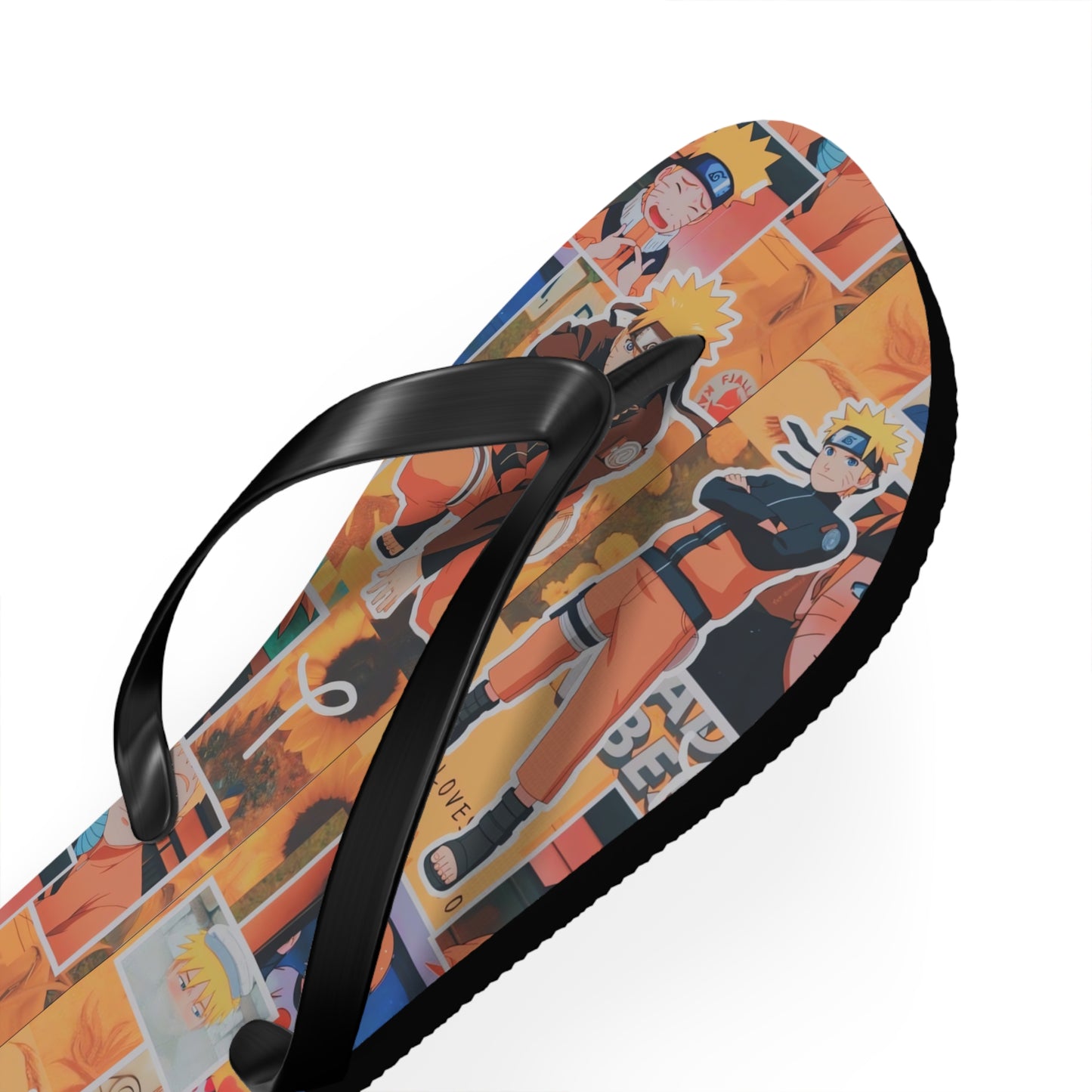 Naruto Uzumaki Sunflower Blaze Collage Flip Flops