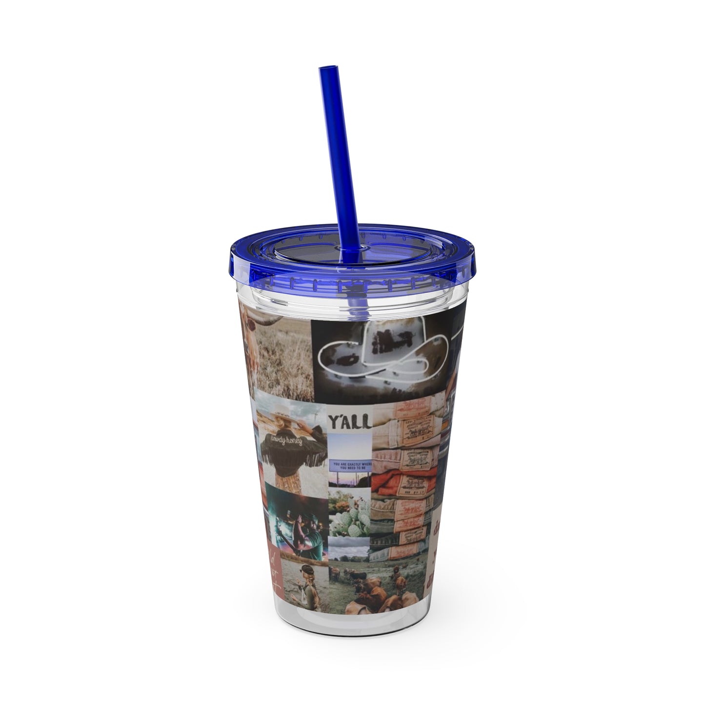 Morgan Wallen Darling You're Different Collage Sunsplash Tumbler with Straw