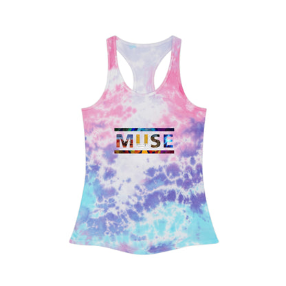 Muse Album Art Letters Tie Dye Racerback Tank Top