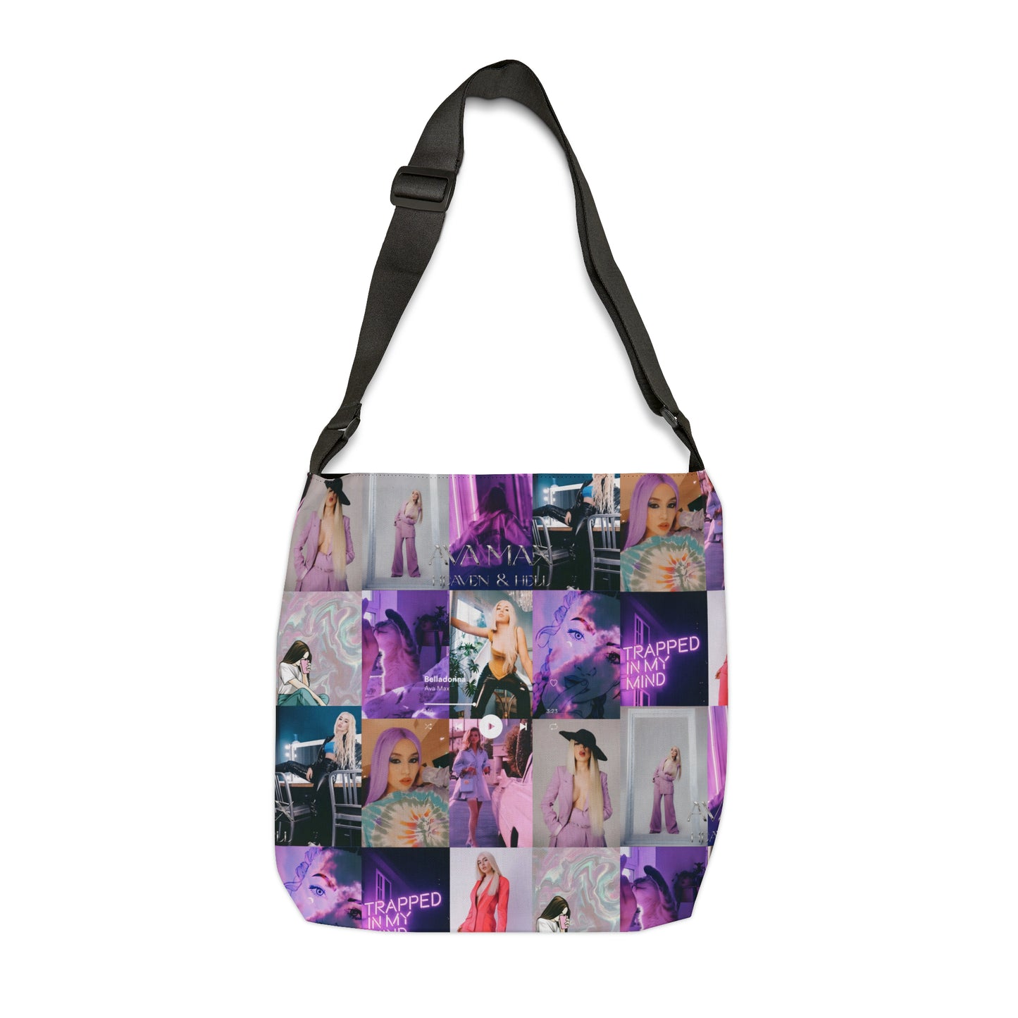 Ava Max Belladonna Photo Collage Adjustable Tote Bag