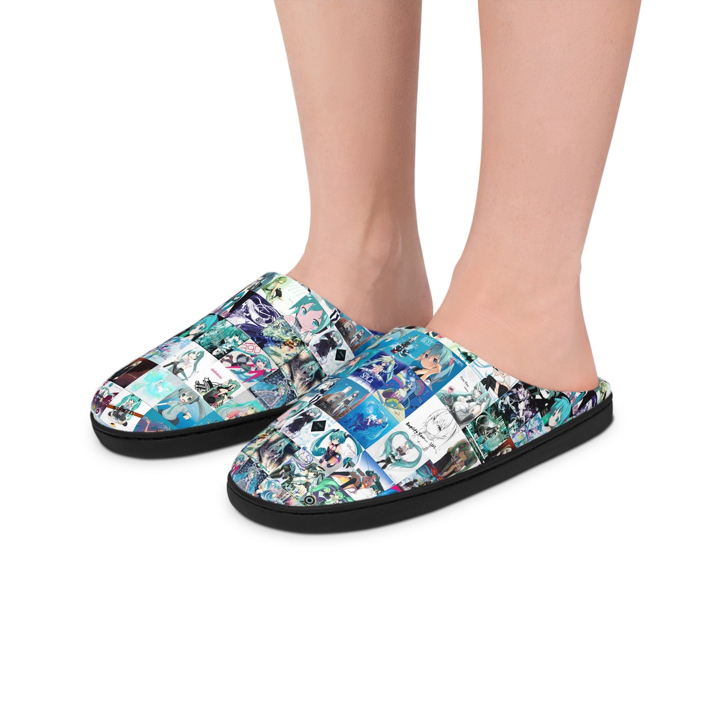 Hatsune Miku Album Cover Collage Women's Indoor Slippers