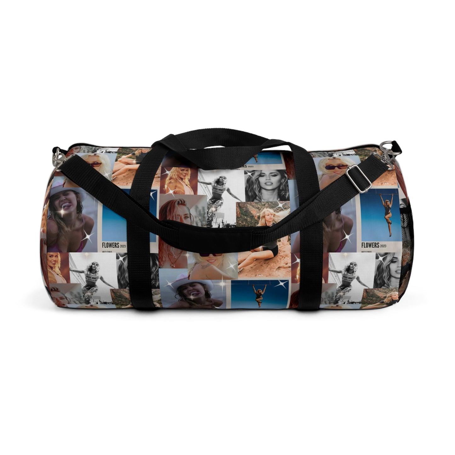 Miley Cyrus Flowers Photo Collage Duffel Bag