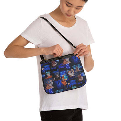 Dragon Ball Z Saiyan Moonlight Collage Small Shoulder Bag