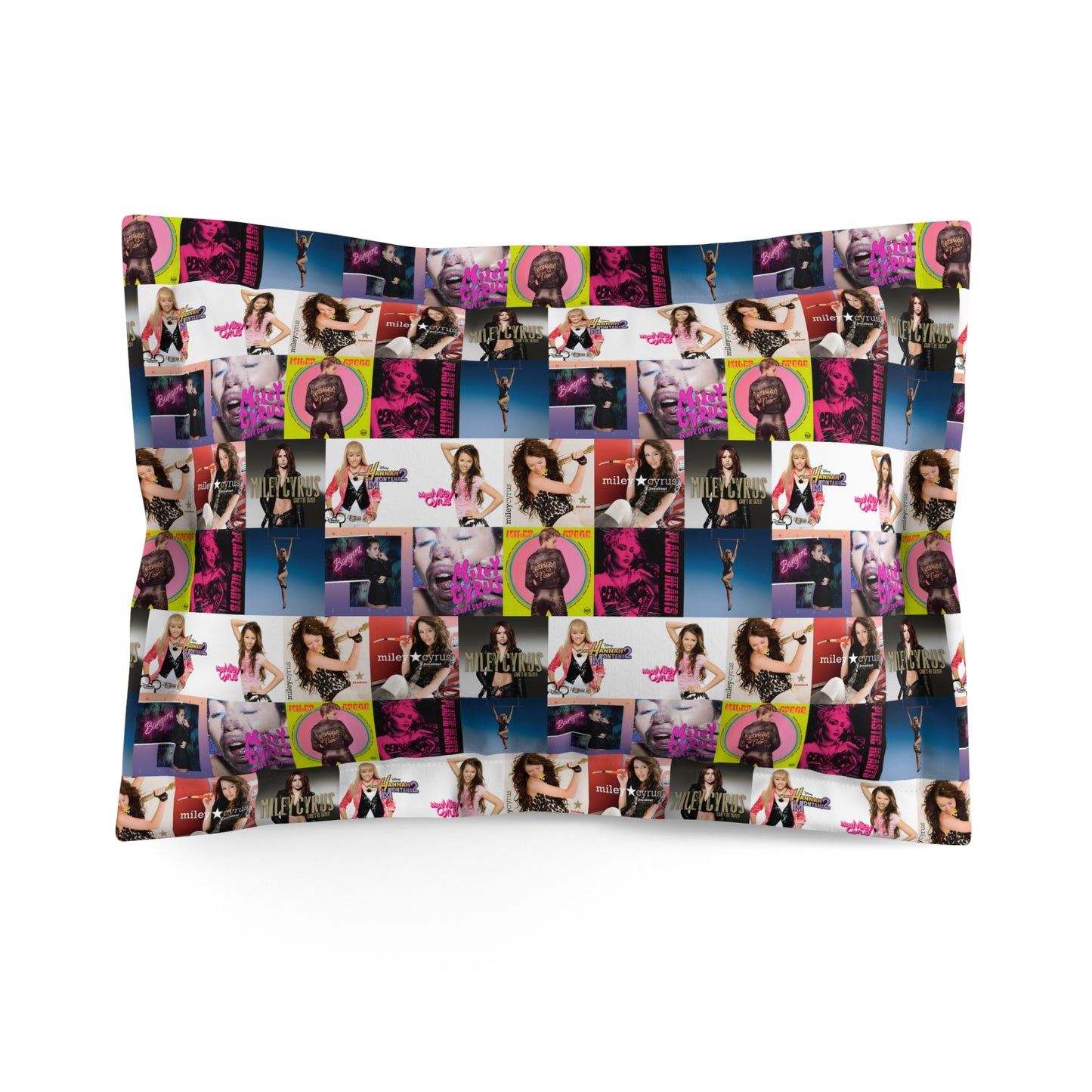 Miley Cyrus Album Cover Collage Microfiber Pillow Sham