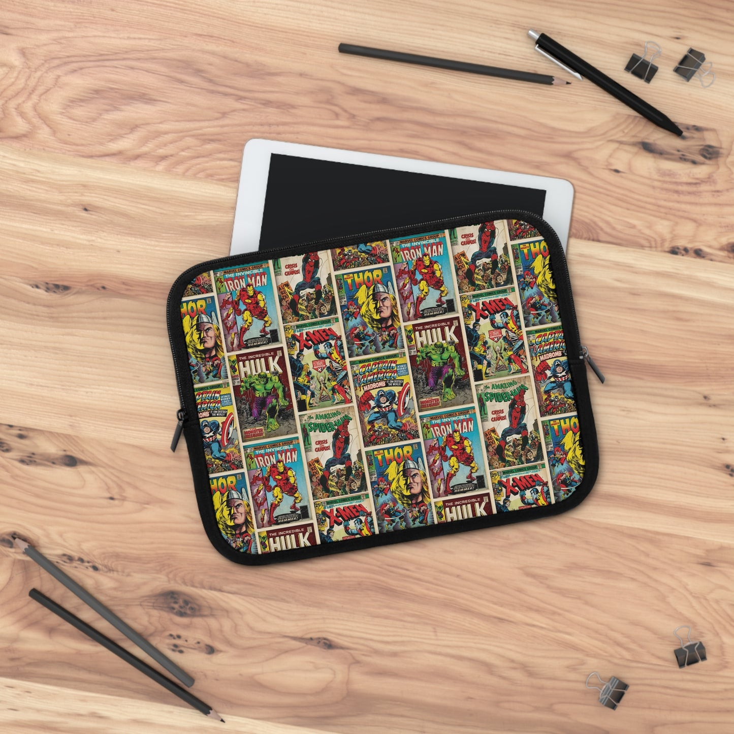 Marvel Comic Book Cover Collage Laptop Sleeve