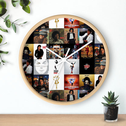 Michael Jackson Album Cover Collage Wall Clock