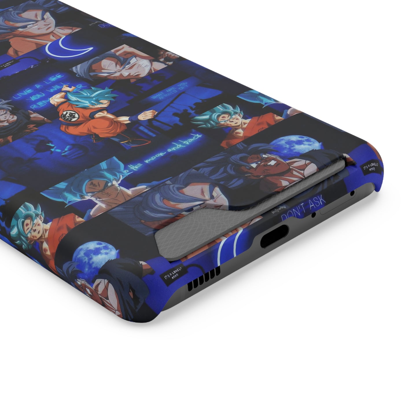 Dragon Ball Z Saiyan Moonlight Collage Phone Case With Card Holder