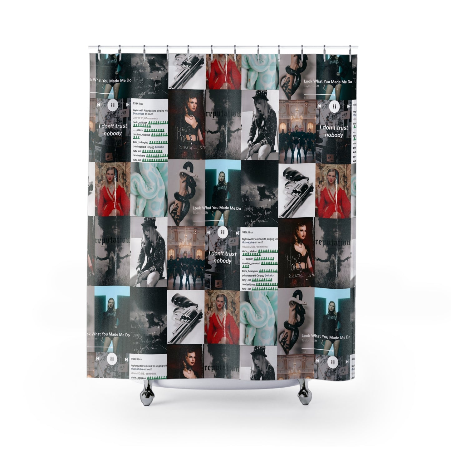 Taylor Swift Reputation Look What You Made Me Do Mosaic Shower Curtain