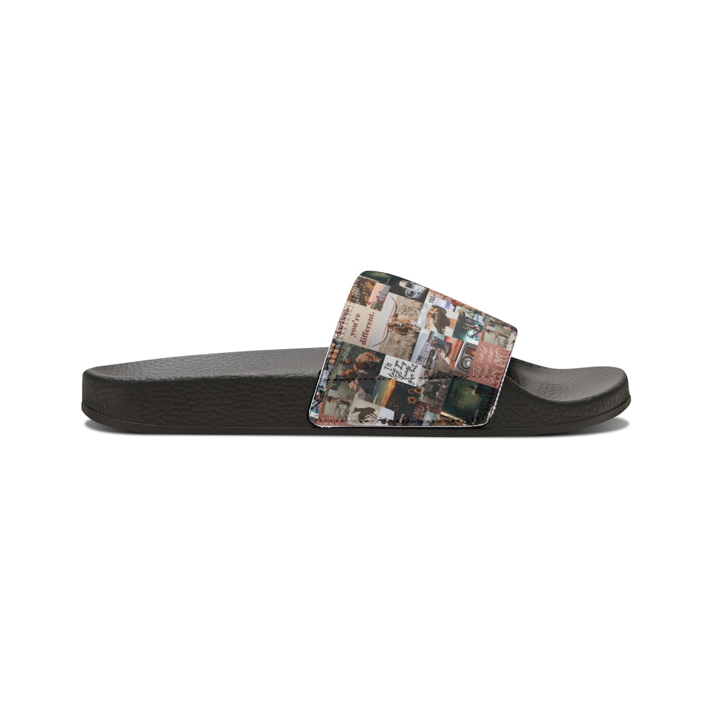 Morgan Wallen Darling You're Different Collage Youth Slide Sandals