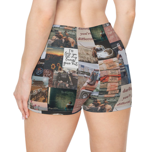 Morgan Wallen Darling You're Different Collage Women's Shorts