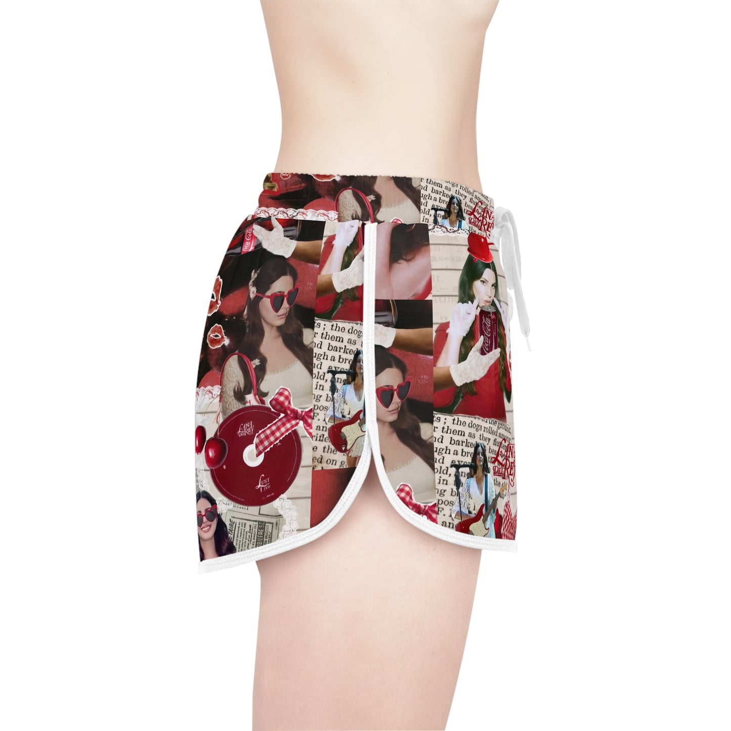 Lana Del Rey Cherry Coke Collage Women's Relaxed Shorts