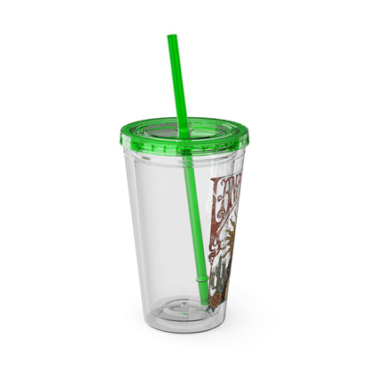 Lana Del Rey Vintage Artwork Sunsplash Tumbler with Straw